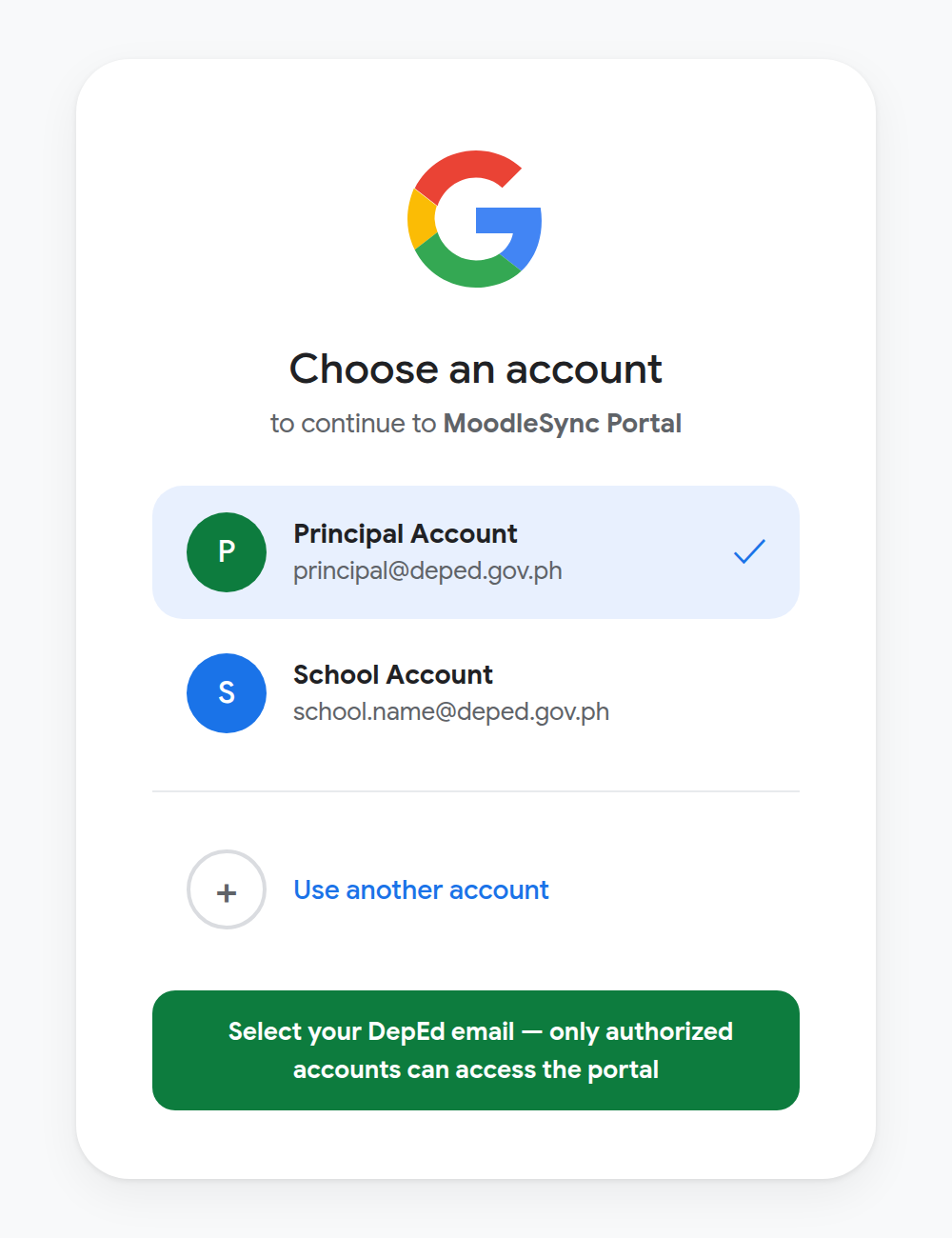 Google Account Chooser
